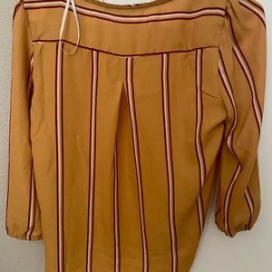 yellow stripped shirt